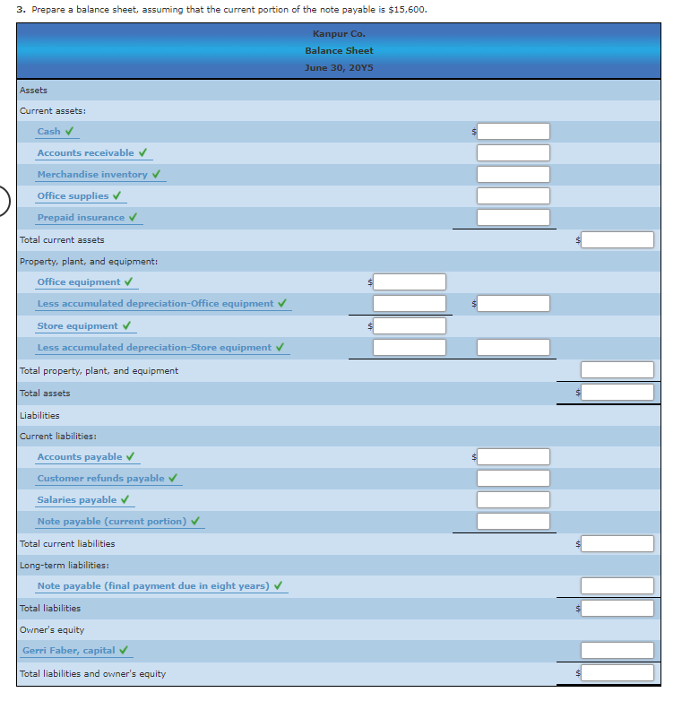 Solved Multiple-Step Income Statement and Balance Sheet The | Chegg.com