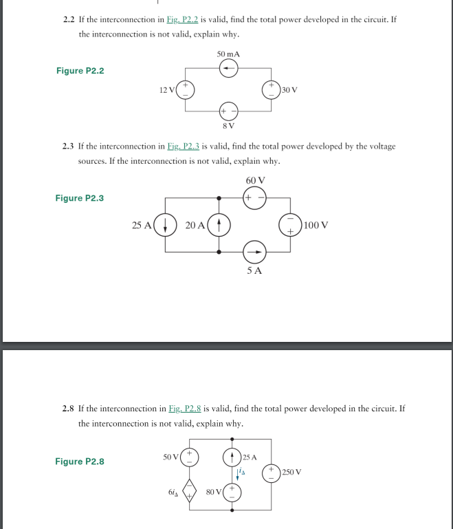 Solved 2.2 If The Interconnection In Fig. P2.2 Is Valid, | Chegg.com