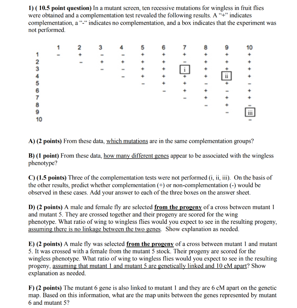 Solved This is a GENETICS question, please ONLY answer | Chegg.com