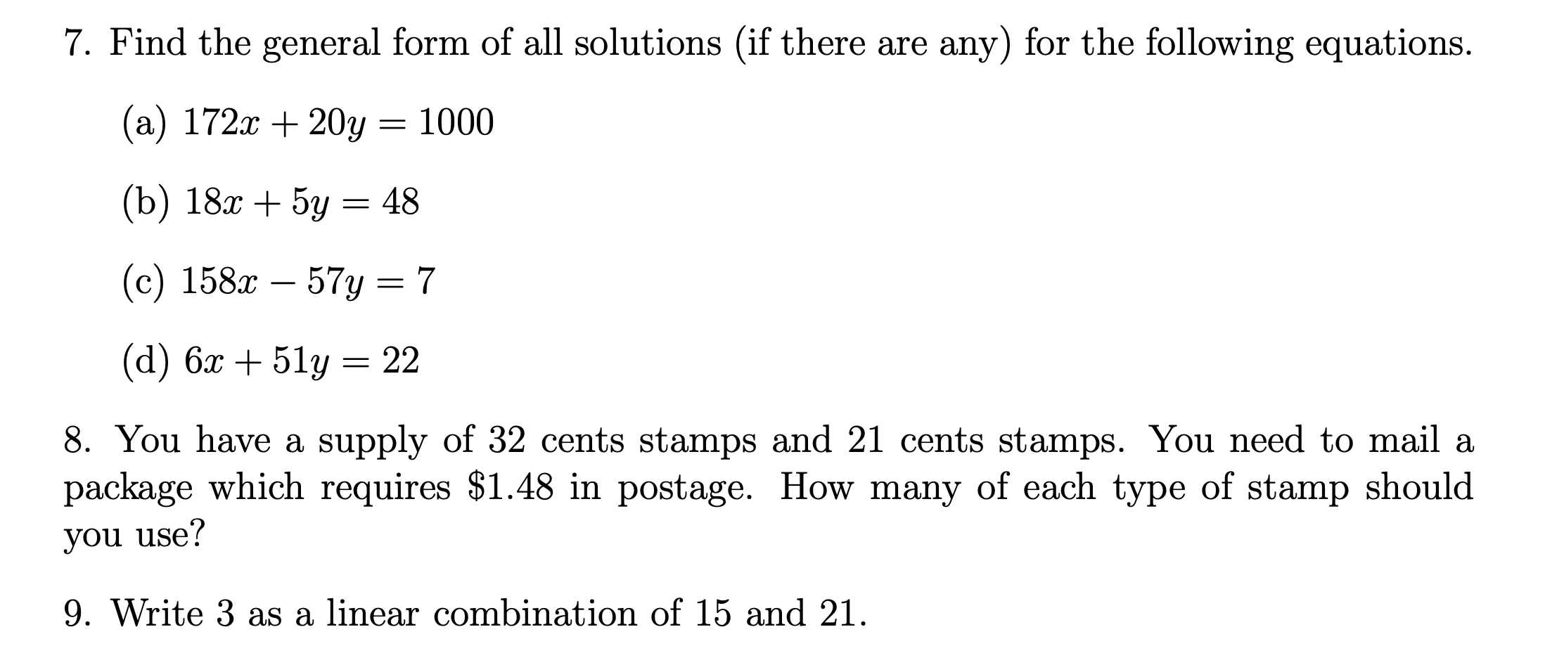 Solved 7. Find the general form of all solutions (if there | Chegg.com