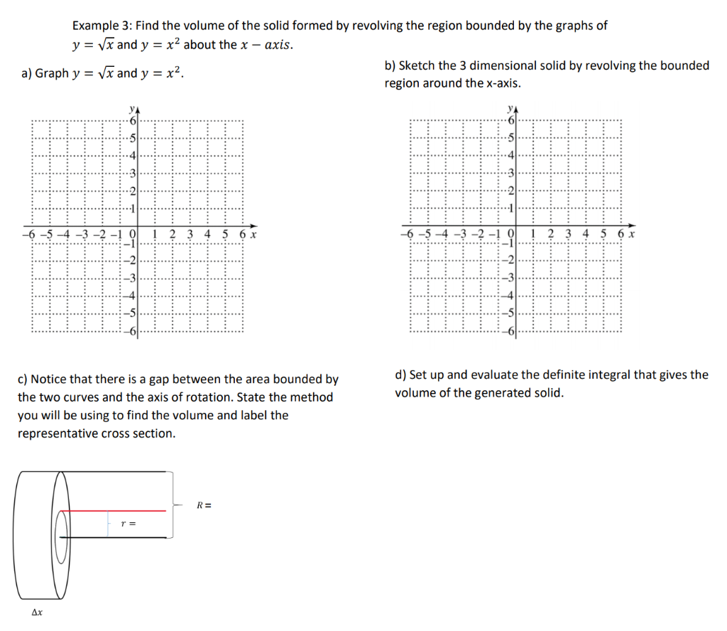Solved Example 3: Find the volume of the solid formed by | Chegg.com