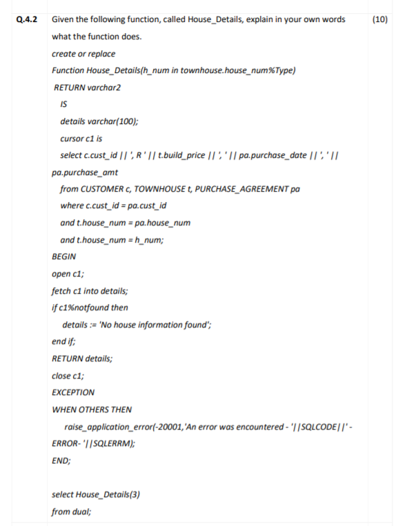 Solved ADVANCED DATABASE ORACLE SQL DEVELOPER Q4 ENTIRE) | Chegg.com