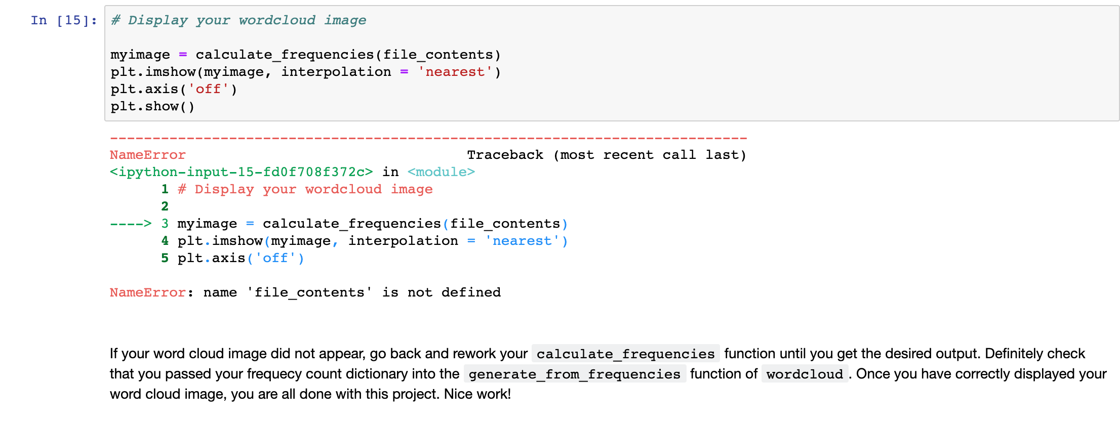 Solved I am unable to solve this code for this practice | Chegg.com