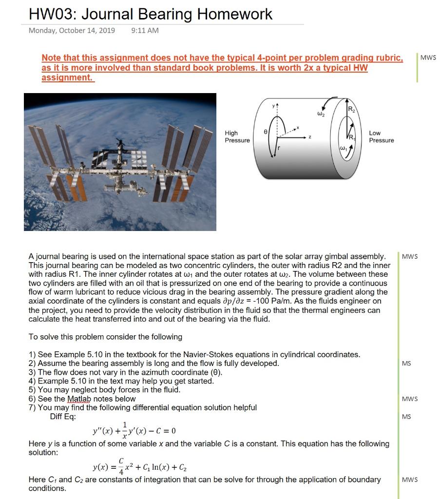 Note that this assignment does not have the typical | Chegg.com