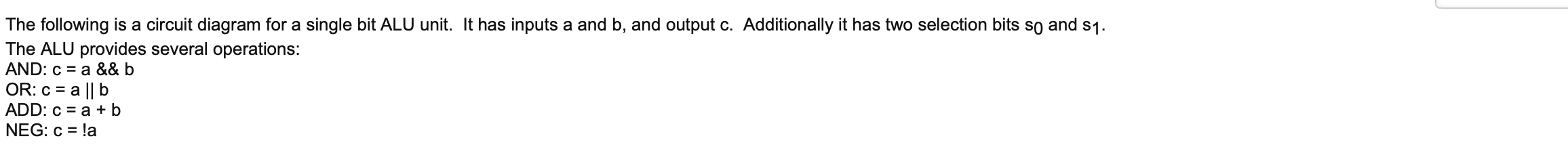 Solved The following is a circuit diagram for a single bit | Chegg.com