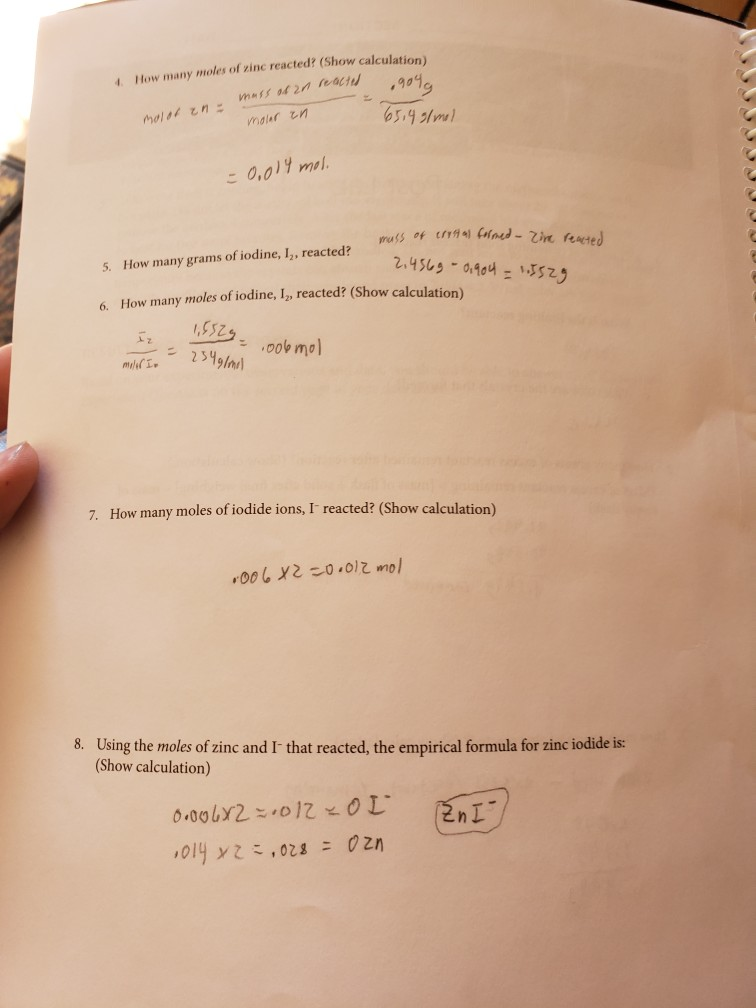 How Many Moles of Iodide Ions Reacted