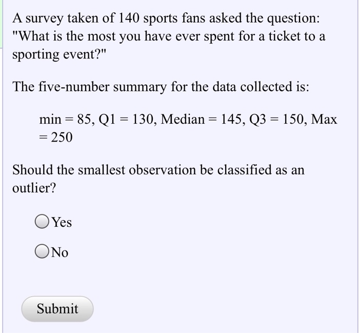 Solved A survey taken of 140 sports fans asked the question