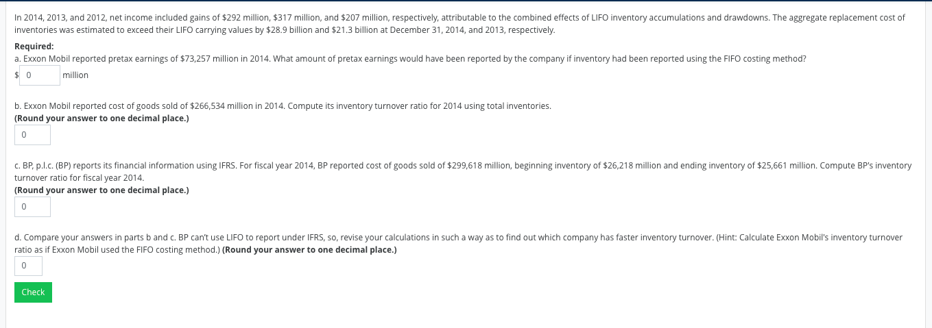 Solved Analyzing Effects of LIFO on Inventory Turnover | Chegg.com