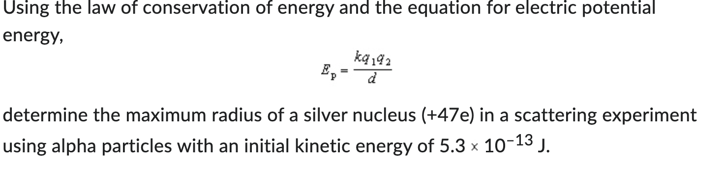 Solved Using the law of conservation of energy and the | Chegg.com