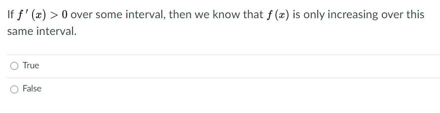 If F X 0 Over Some Interval Then We Know That F Chegg Com