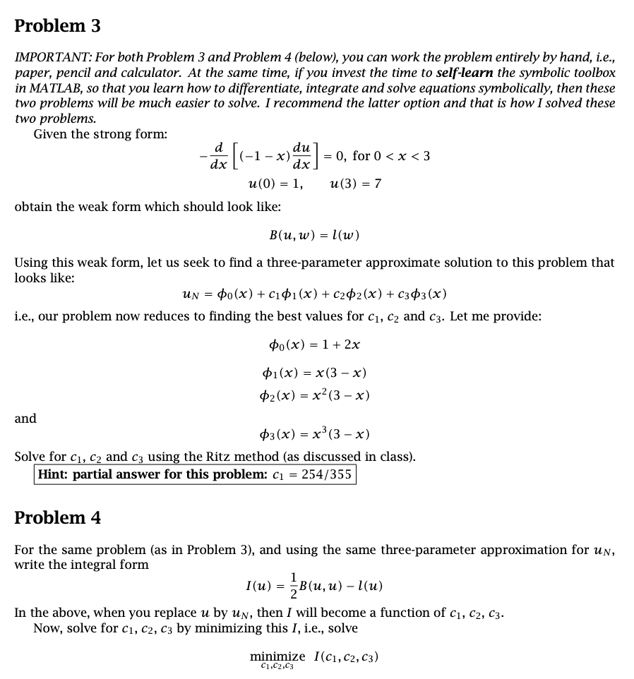 Solved For Problem 3: What is c2 and c3? For Problem | Chegg.com