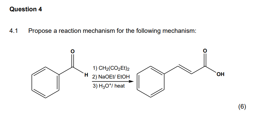 Solved 1.1 Propose a reaction mechanism for the following | Chegg.com