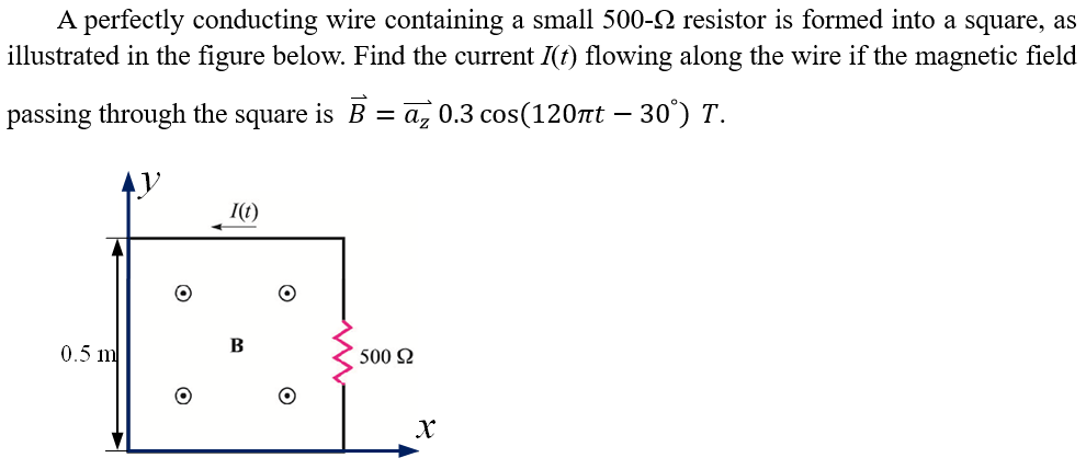 Solved A perfectly conducting wire containing a small 500−Ω | Chegg.com