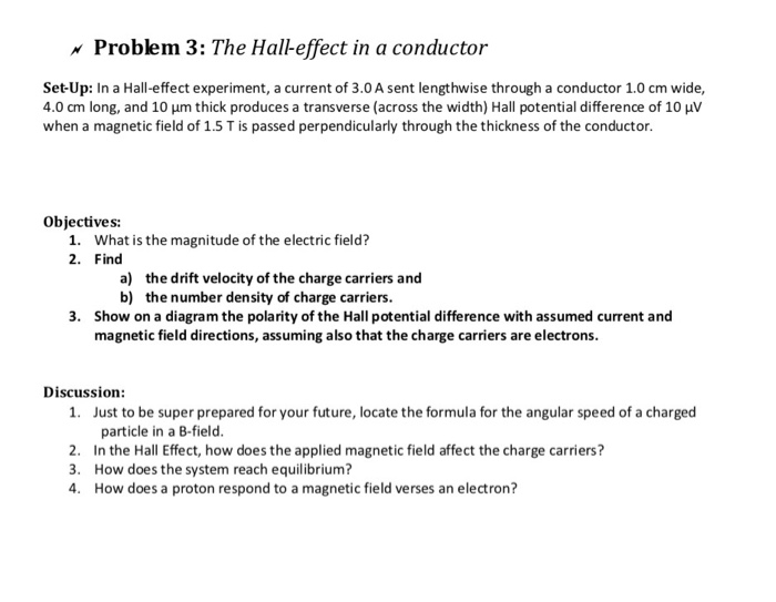 hall effect experiment precautions