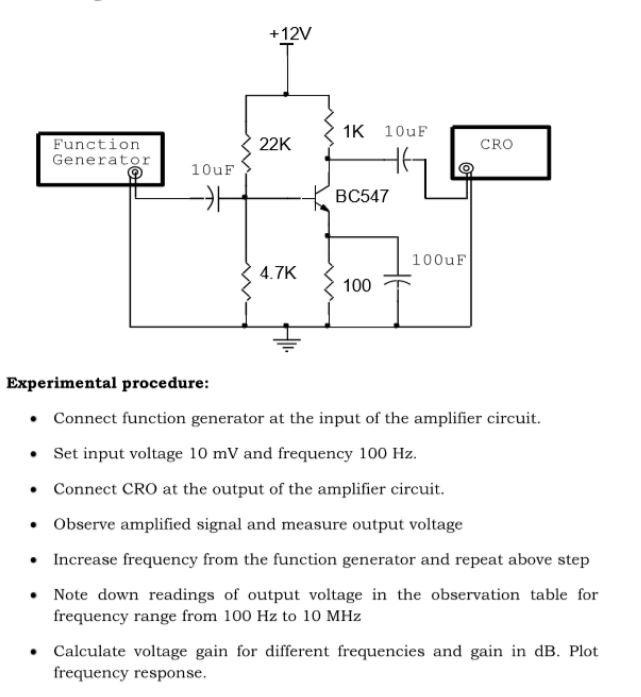 Solved +12V 1K 10uF 22K Function Generator CRO 10uF 카 BC547