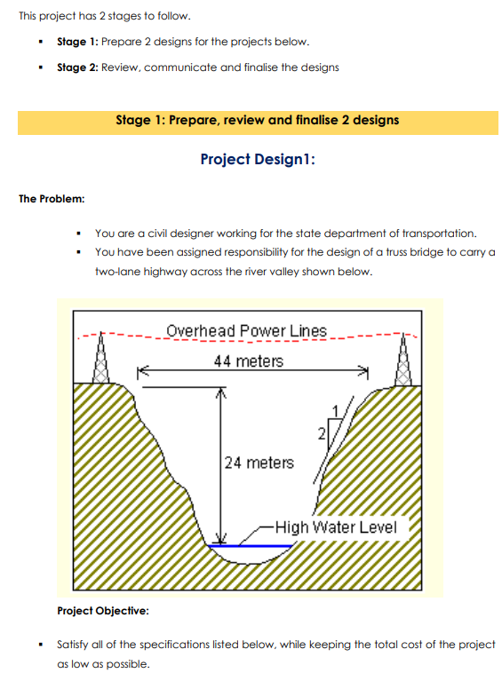 Solved This project has 2 stages to follow. - Stage 1: | Chegg.com