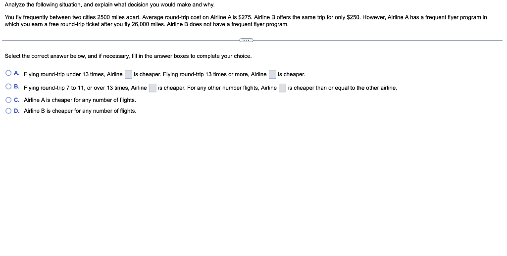 Solved Analyze the following situation, and explain what