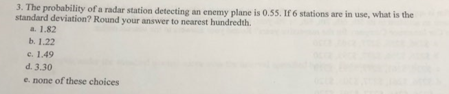 Solved 3. The probability of a radar station detecting an | Chegg.com