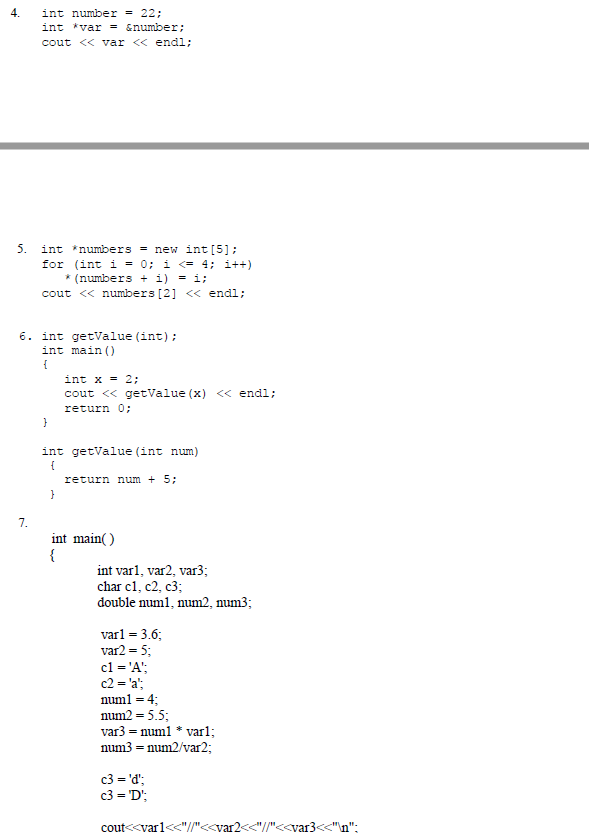 Solved 5. int * numbers = new int [5]; for (int i=0;i