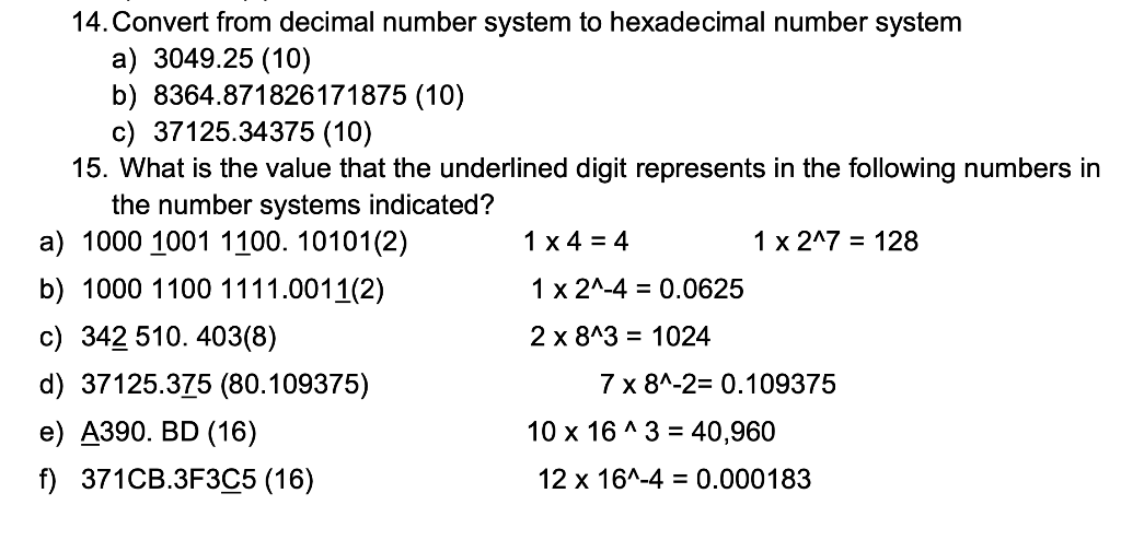 Solved 10. Convert the following numbers from octal number | Chegg.com