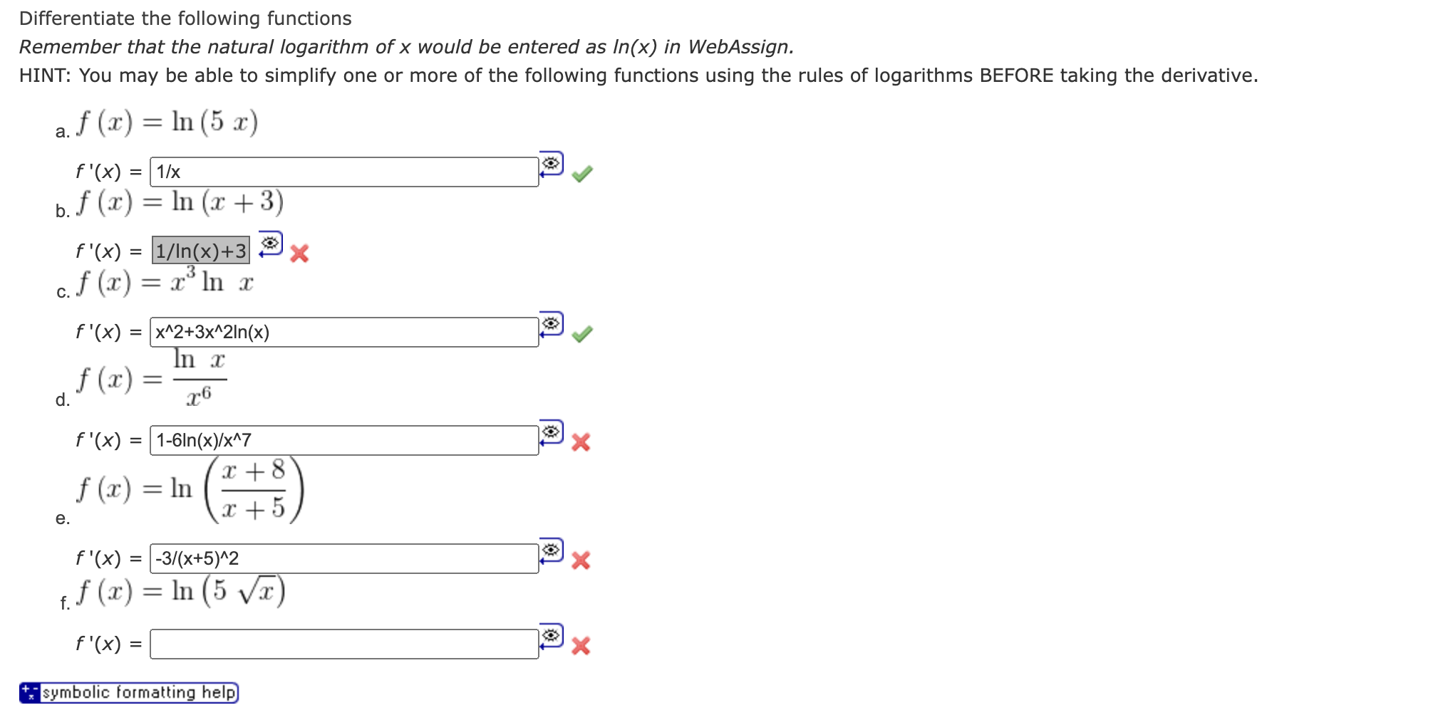 Solved Differentiate The Following Functions Remember That