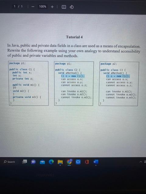 Solved In Java, public and private data fields in a class | Chegg.com