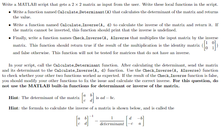 Solved THIS IS IN MATLAB. I need help programming this. I | Chegg.com