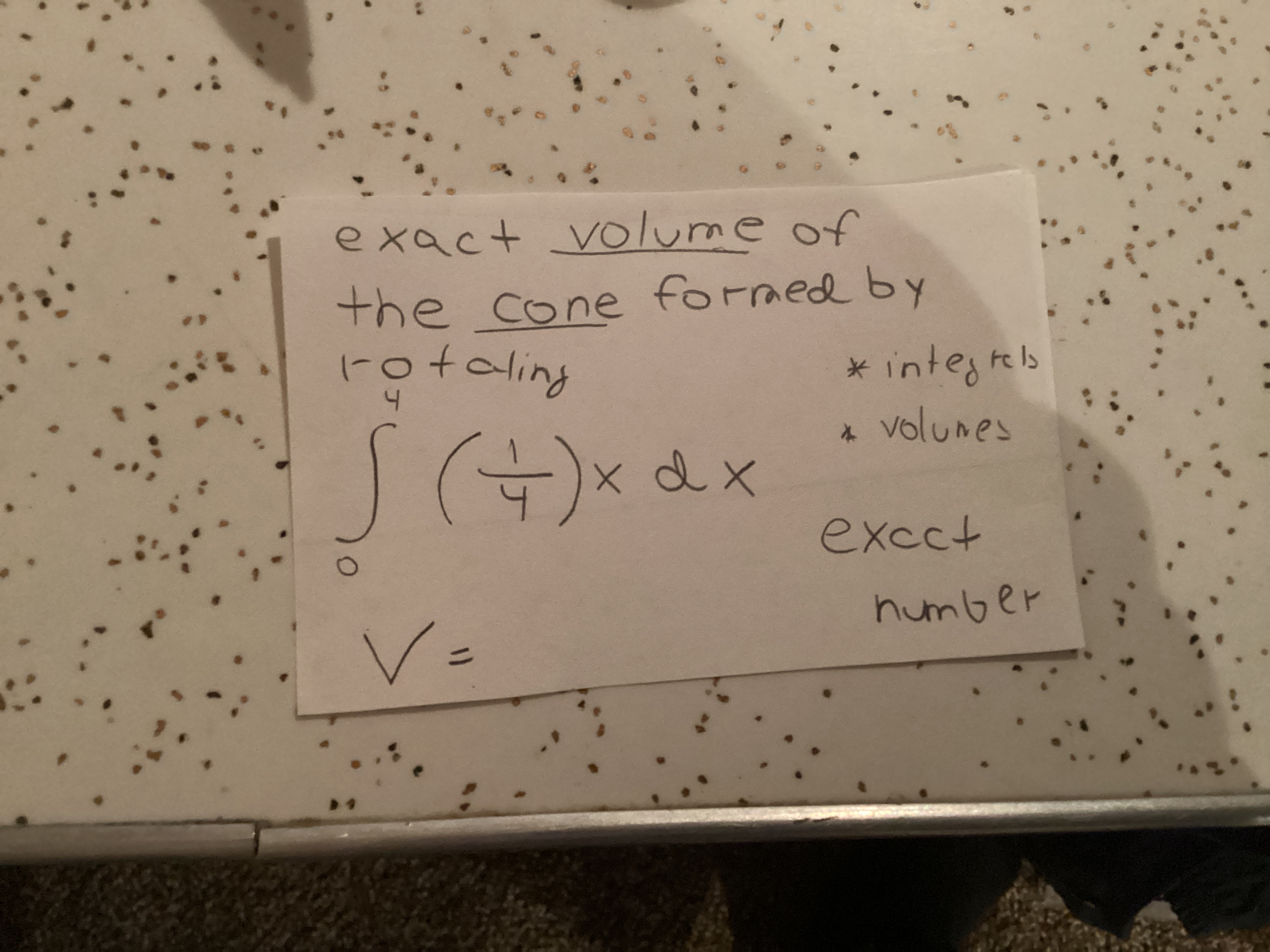 exact volume ofthe cone forraed | Chegg.com