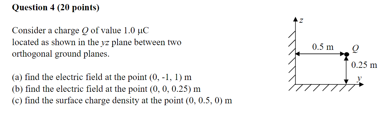 Solved Question 4 (20 points) Consider a charge Q of value | Chegg.com