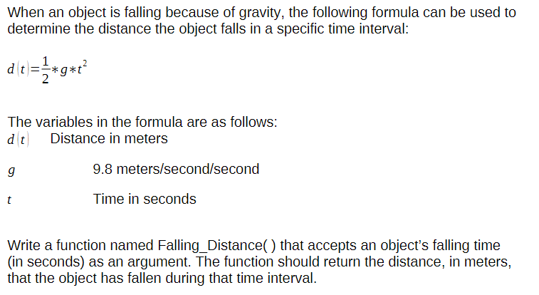 Solved When an object is falling because of gravity, the | Chegg.com