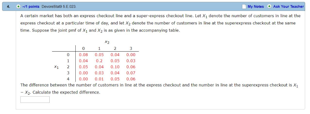 Solved A certain market has both an express checkout line | Chegg.com