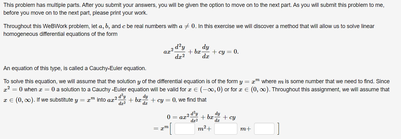 Solved This problem has multiple parts. After you submit | Chegg.com