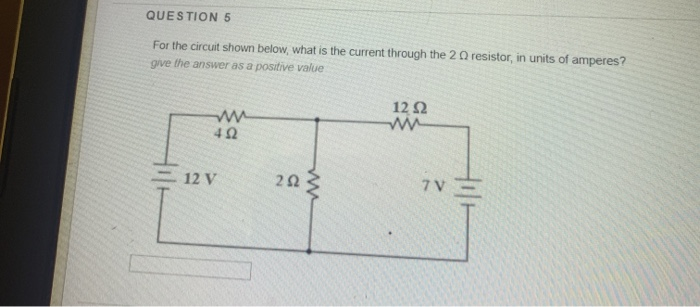 Solved QUESTION 8 How much current flows through the | Chegg.com
