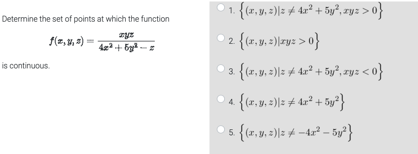 Solved Determine the set of points at which the | Chegg.com