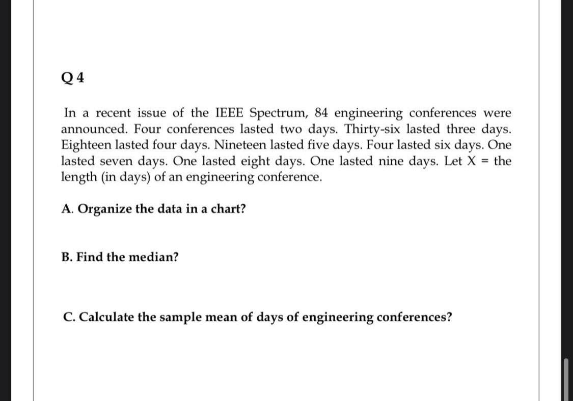 Solved Q4 In a recent issue of the IEEE Spectrum, 84 | Chegg.com