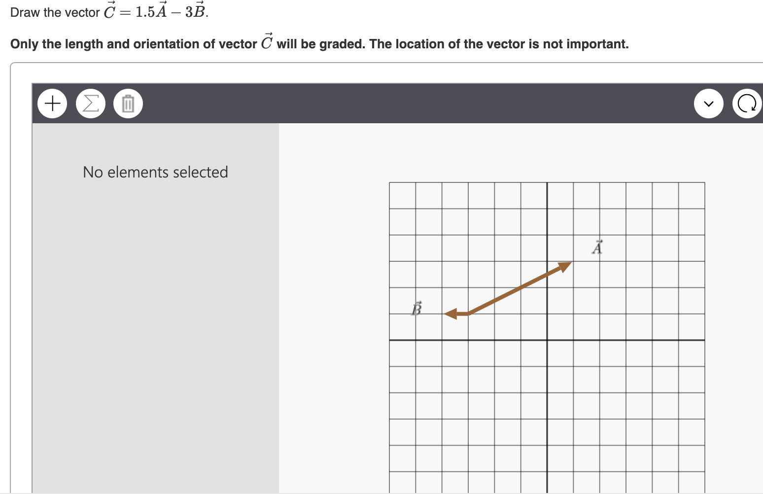 Solved Draw the vector © = Ă+2B. Only the length and