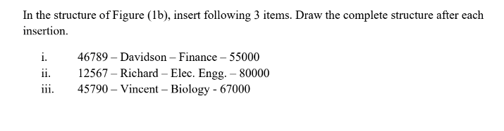 Solved In the structure of Figure (1b), insert following 3 | Chegg.com
