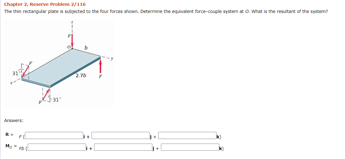 Solved Chapter 2, Reserve Problem 2/116 The thin rectangular | Chegg.com
