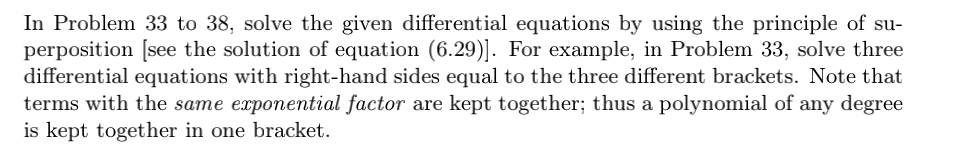 Solved In Problem 33 to 38, solve the given differential | Chegg.com