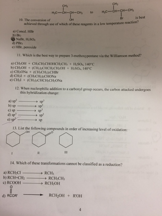 Solved The conversion of is best achieved through use of | Chegg.com