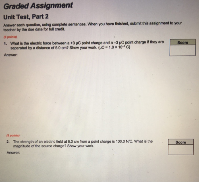 graded assignment unit test part 2 area and volume