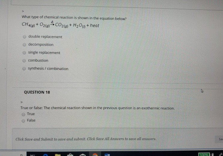 Solved what type of chemical reaction is shown in the | Chegg.com