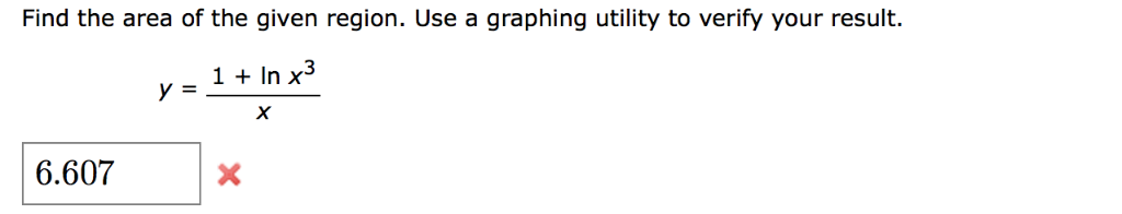 Solved Find the area of the given region. Use a graphing | Chegg.com