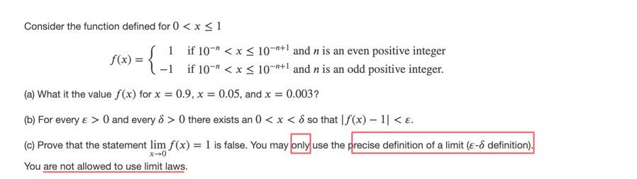 Solved Consider the function defined for | Chegg.com