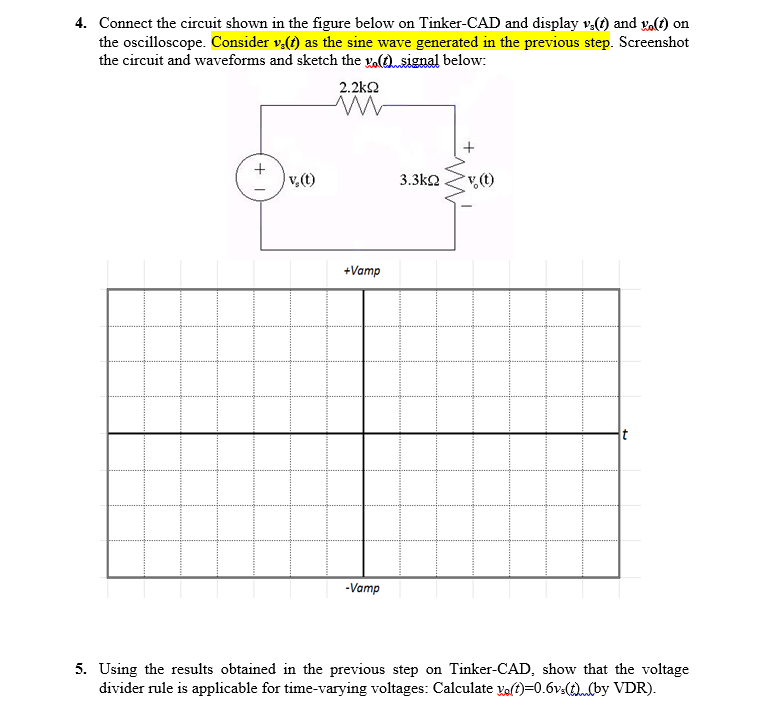 Solved 4. Connect the circuit shown in the figure below on | Chegg.com