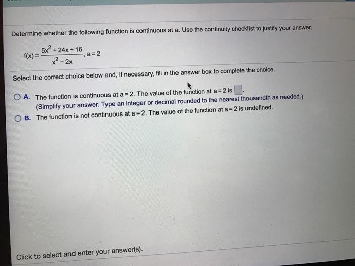 Solved Determine whether the following function is | Chegg.com