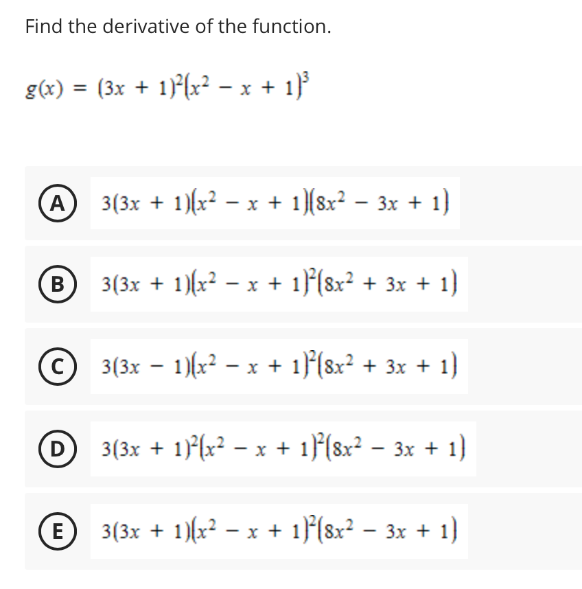 derivative of x 3 2x 2 x 1