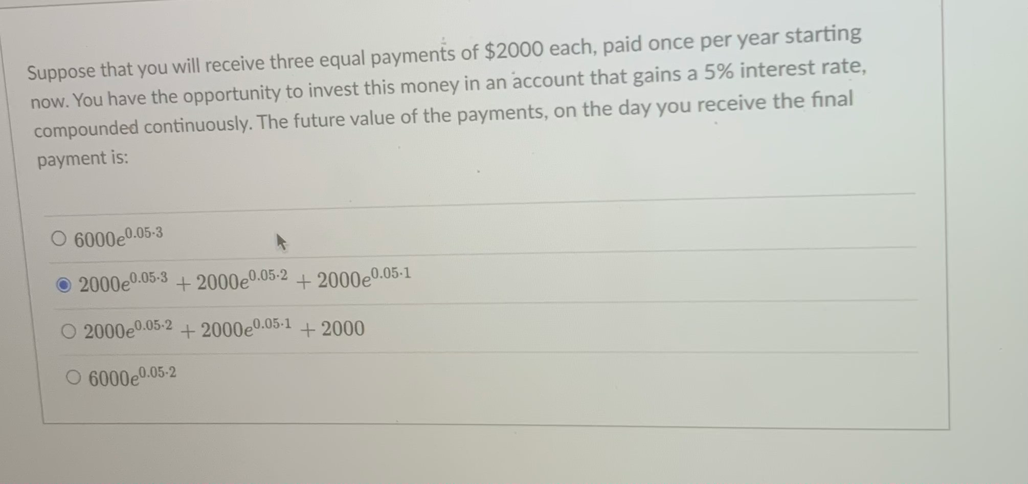 Solved Suppose That You Will Receive Three Equal Payments Of Chegg