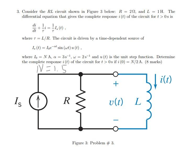 Solved 3. Consider the RL circuit shown in Figure 3 below: R | Chegg.com