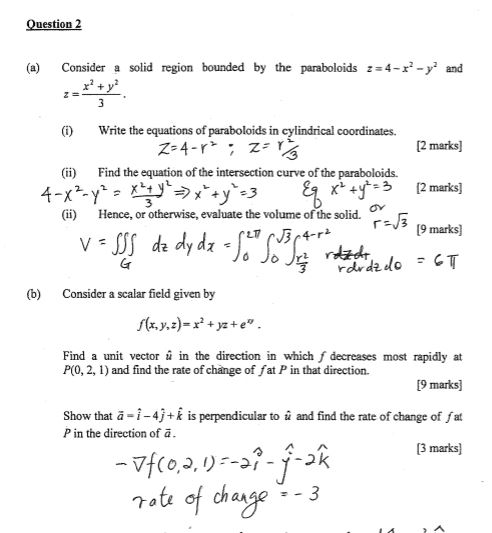 Solved Question 2 Consider A Solid Region Bounded By The Chegg Com